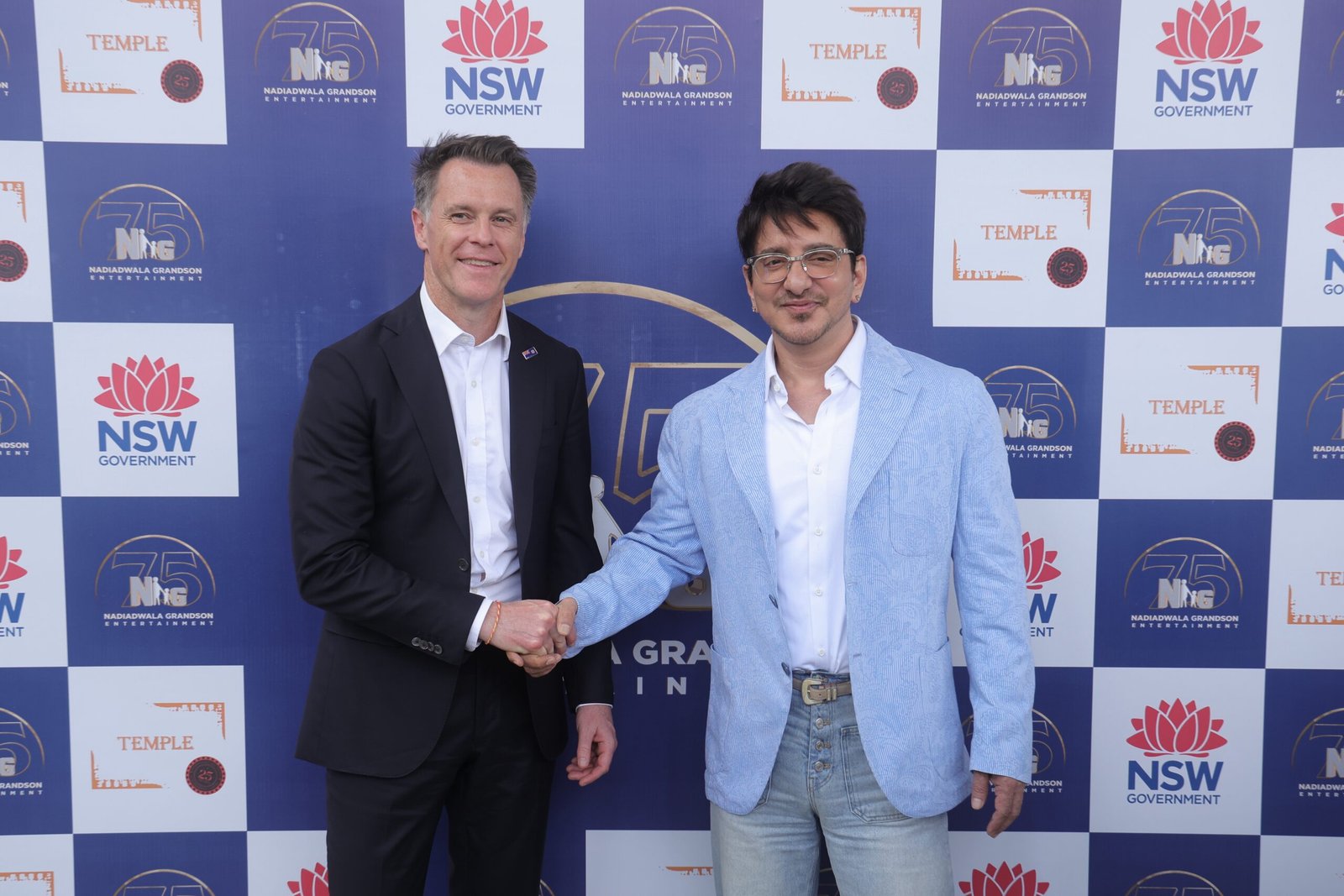 Sajid Nadiadwala with Chris Minns